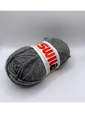 Avanti Swilan Pure Virgin Wool Yarn Color #36 Gray Crochet Knit Vintage